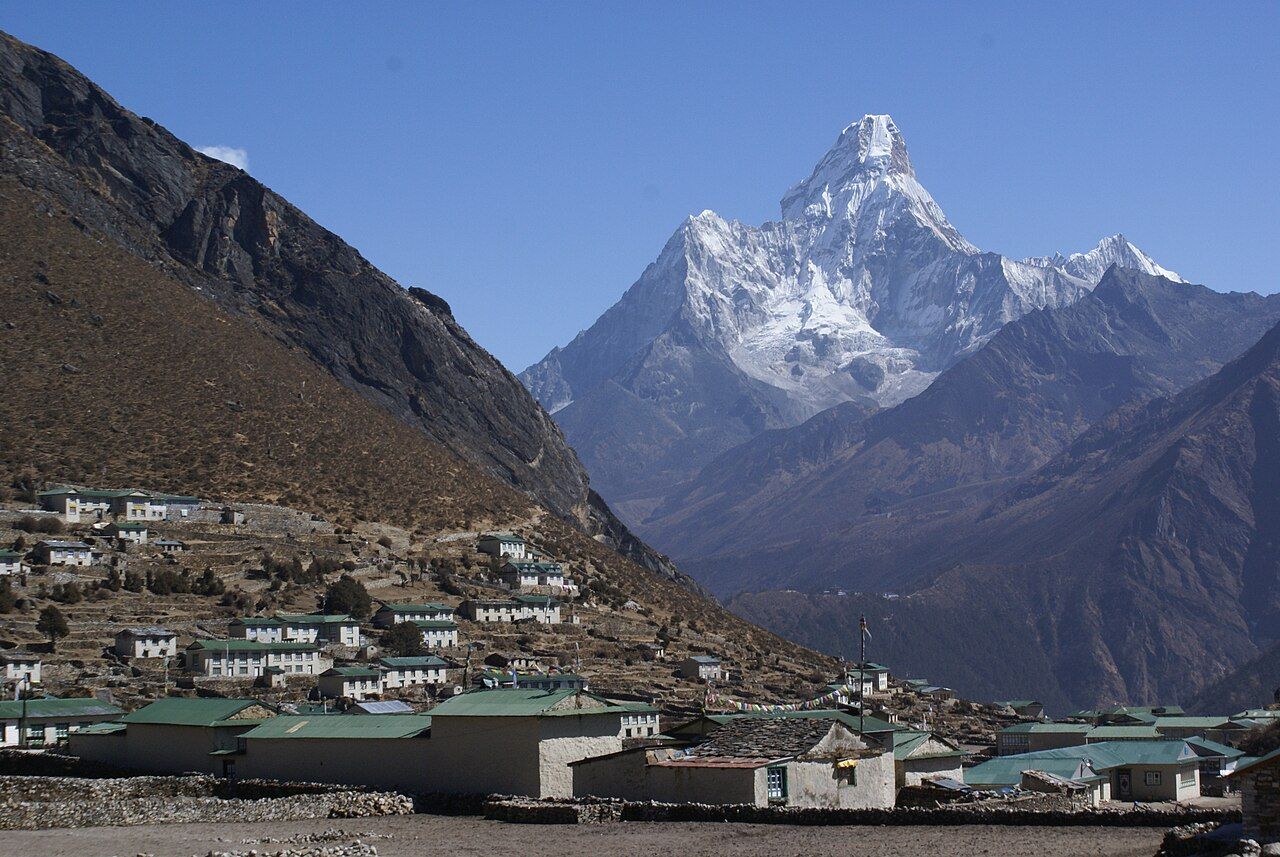 Ama Dablam above Khumjung village