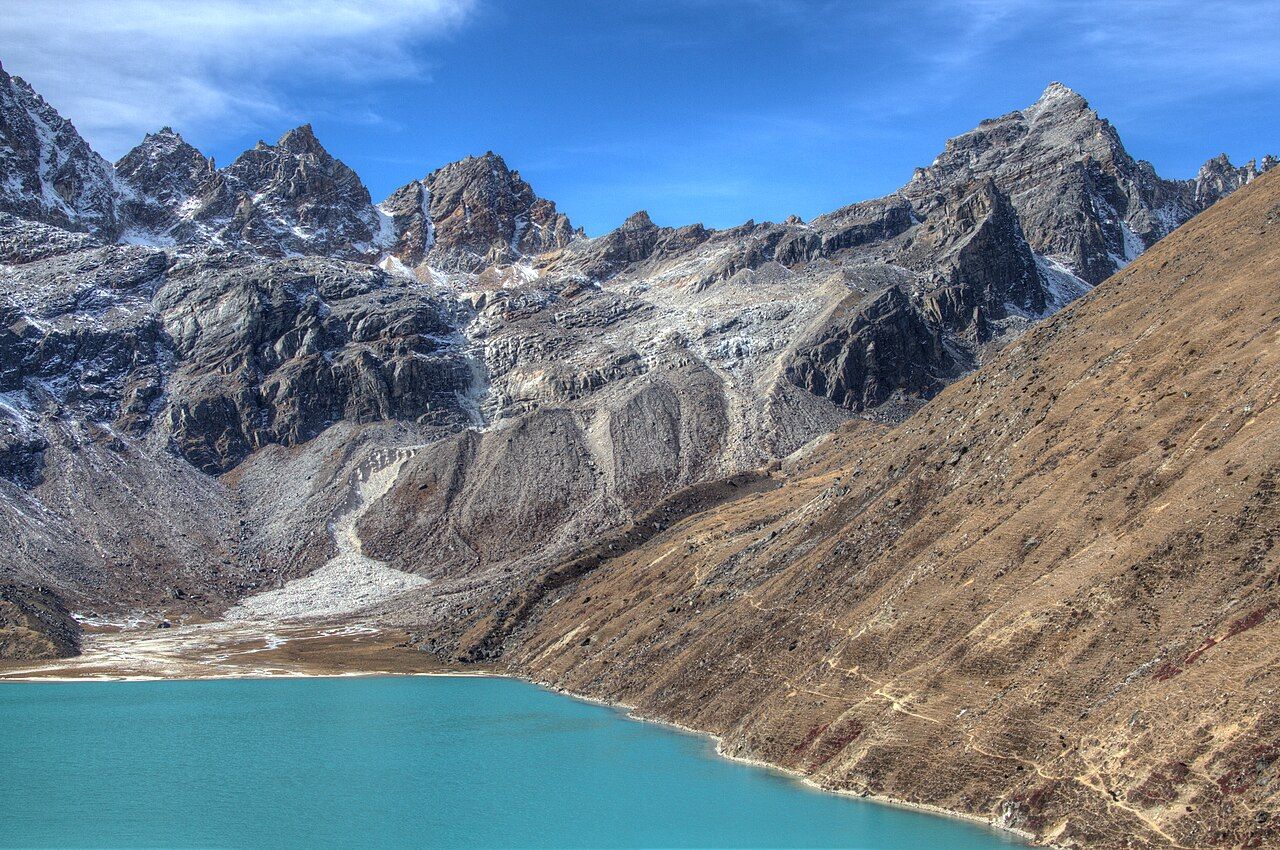 Gokyo lake below the Renjo La