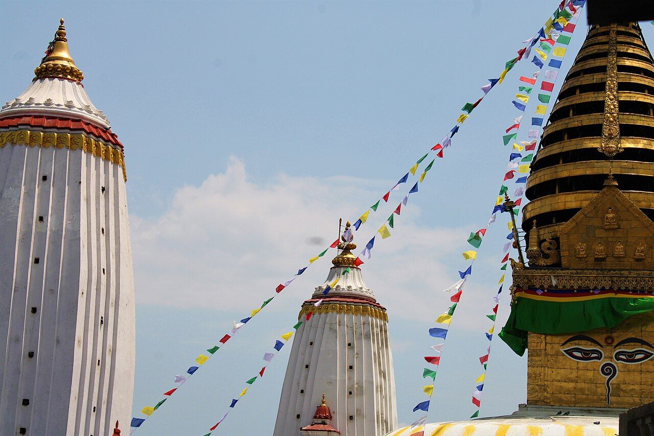 Swayambhunath stupa above Kathmandu